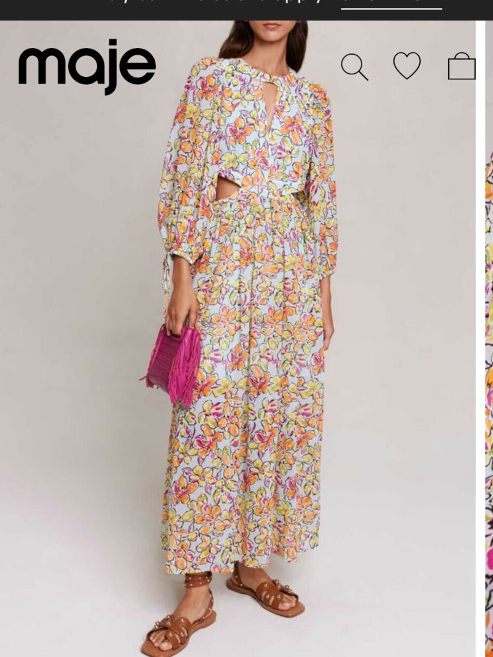 NWOT Maje Paris maxi dress, size EU 36/ US S/ 4